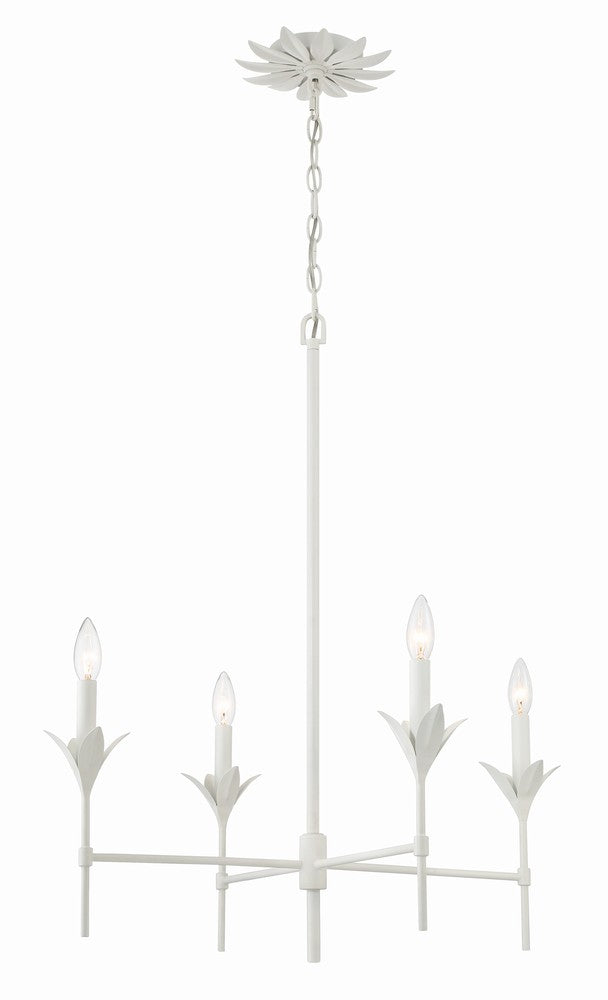 Crystorama BROCHE 534-MT Chandelier Contemporary - Matte White