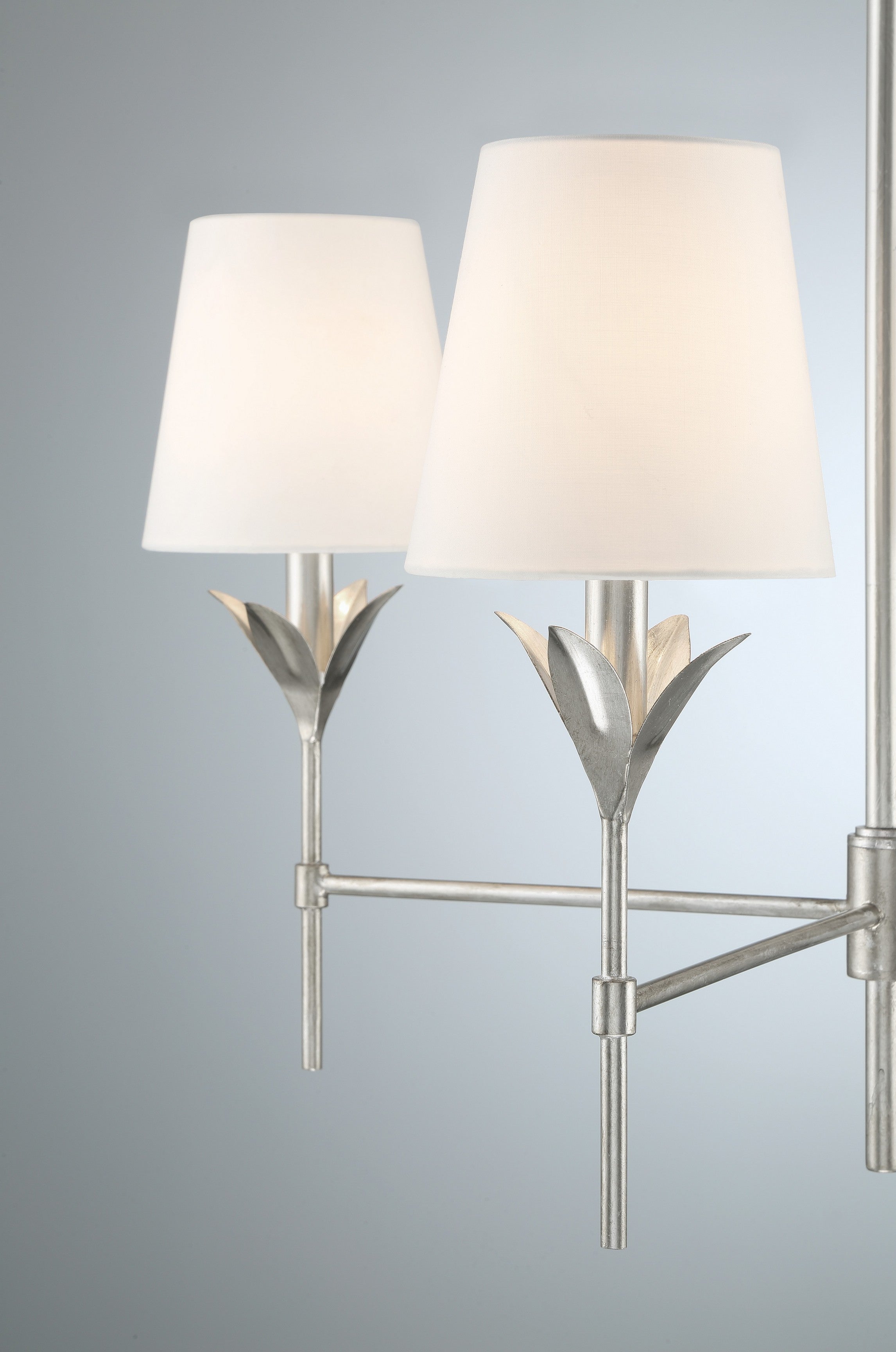 Crystorama Broche 534-SA – 28 Inch – 4 Light – Chandelier – Antique Silver – Dry Rated