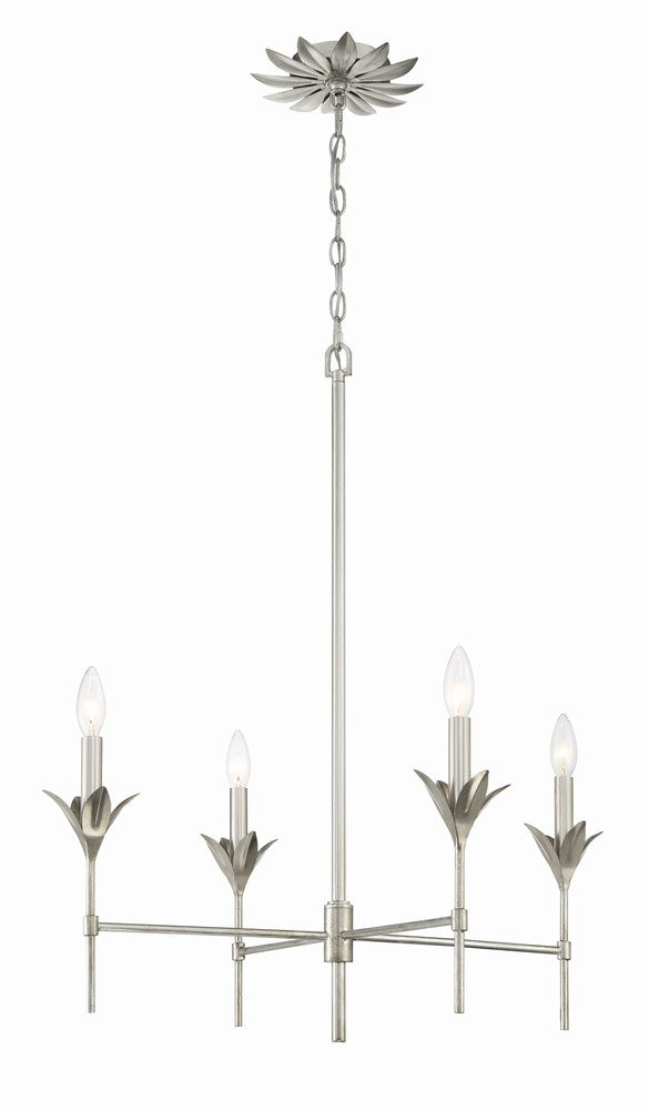 Crystorama BROCHE 534-SA Chandelier Contemporary - Antique Silver