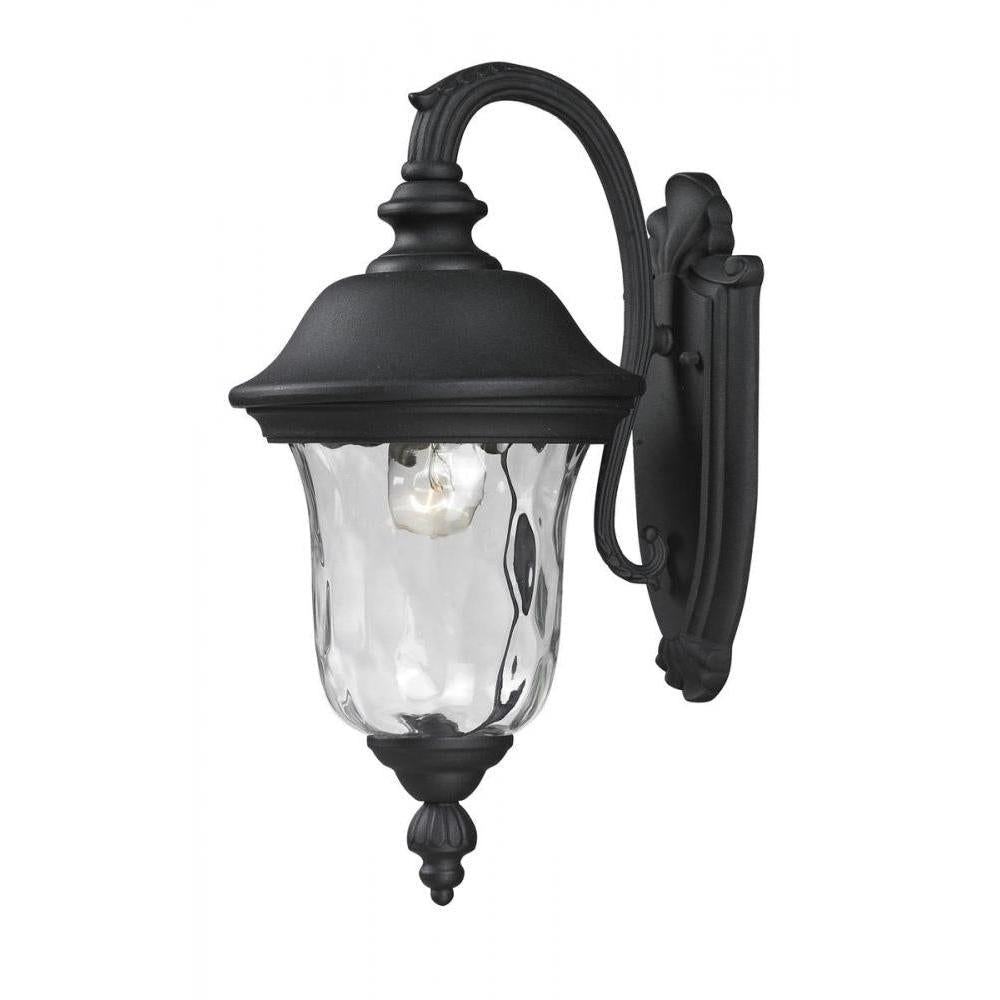 1 Light Outdoor Wall Light-Clear Waterglass