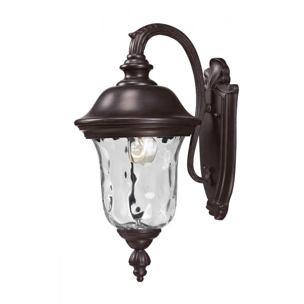 1 Light Outdoor Wall Light-Clear Waterglass