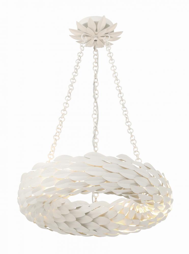 Crystorama BROCHE 535-MT Chandelier Contemporary - Matte White