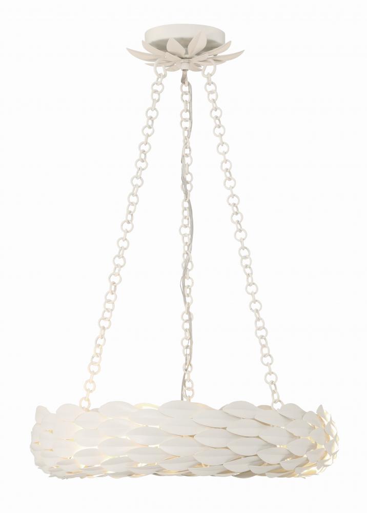 Crystorama BROCHE 535-MT Chandelier Contemporary - Matte White