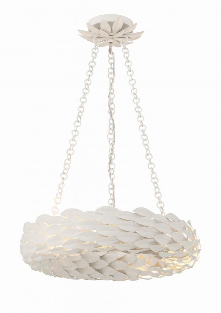 Crystorama BROCHE 535-MT Chandelier Contemporary - Matte White