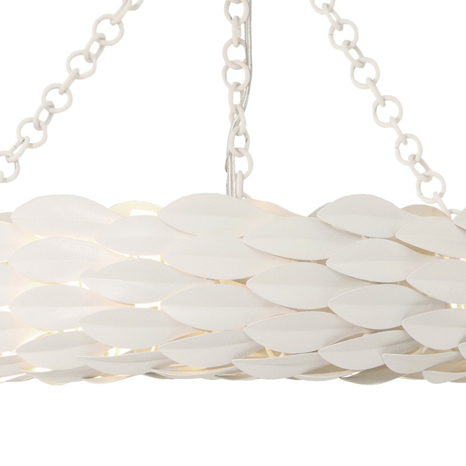 Crystorama Broche 535-MT_CEILING – 18 Inch – 6 Light – Semi Flush Mount Light – Matte White – Damp Rated