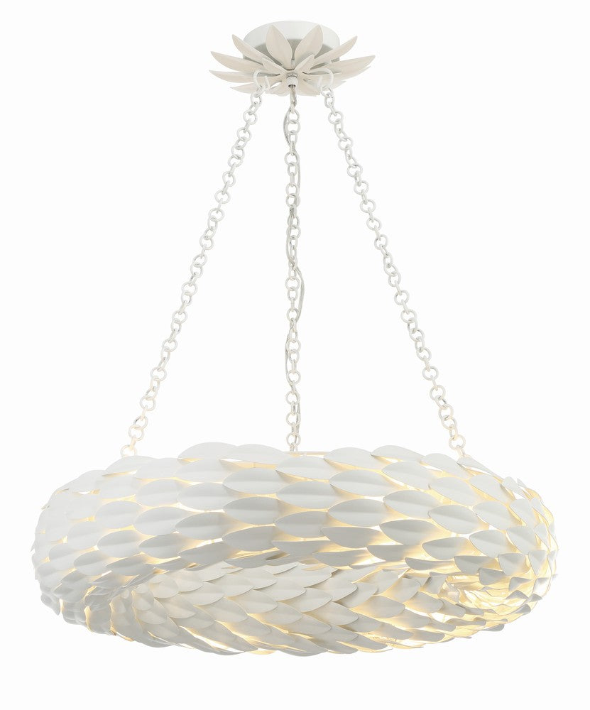 Crystorama BROCHE 536-MT Chandelier Contemporary - Matte White