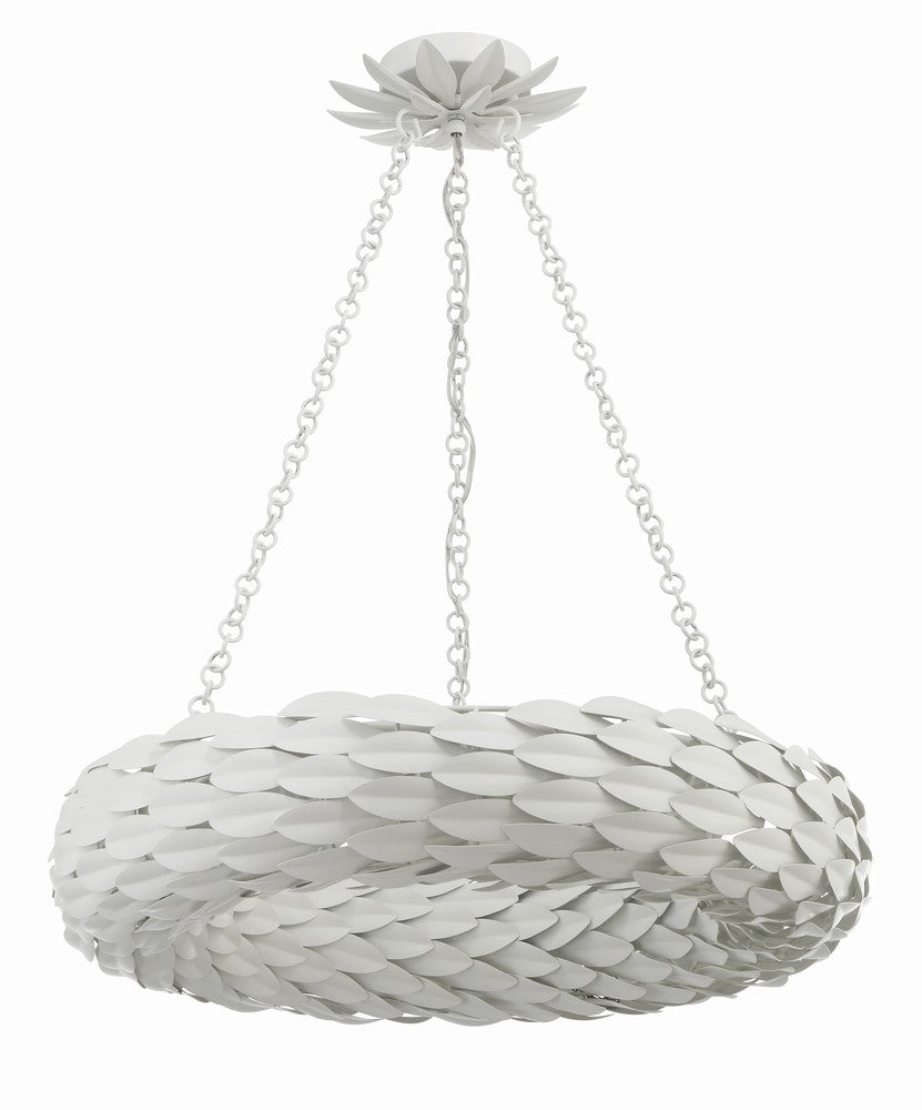 Crystorama BROCHE 536-MT Chandelier Contemporary - Matte White