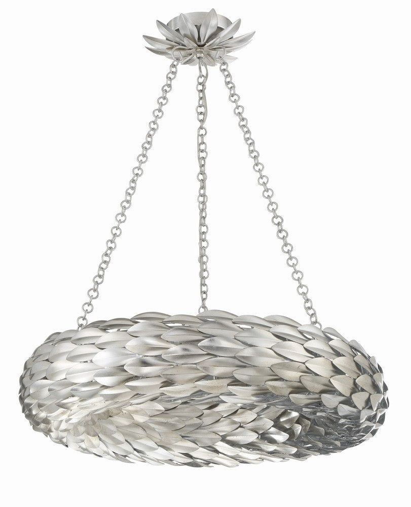 Crystorama BROCHE 536-SA Chandelier Contemporary - Antique Silver