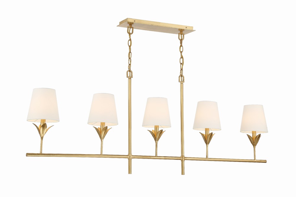 Crystorama BROCHE 537-GA Chandelier Contemporary - Antique Gold