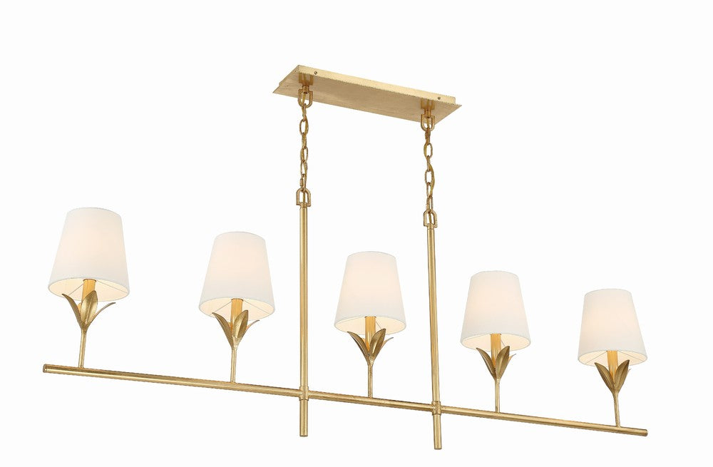 Crystorama BROCHE 537-GA Chandelier Contemporary - Antique Gold