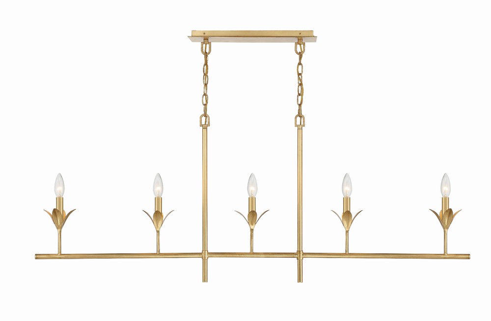 Crystorama BROCHE 537-GA Chandelier Contemporary - Antique Gold