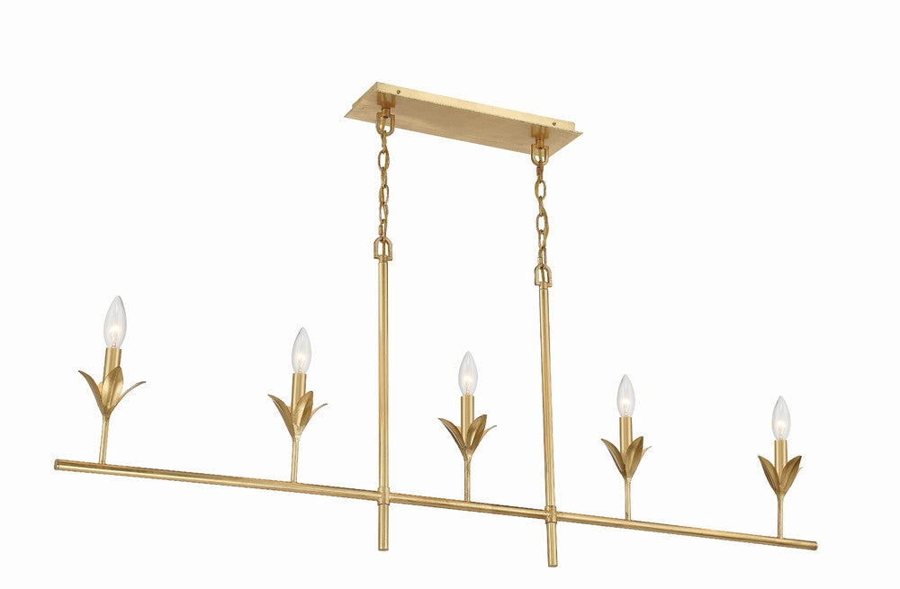 Crystorama BROCHE 537-GA Chandelier Contemporary - Antique Gold