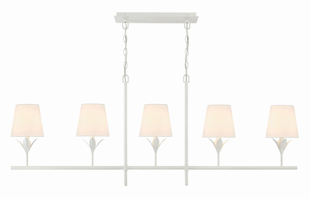 Crystorama BROCHE 537-MT Chandelier Contemporary - Matte White