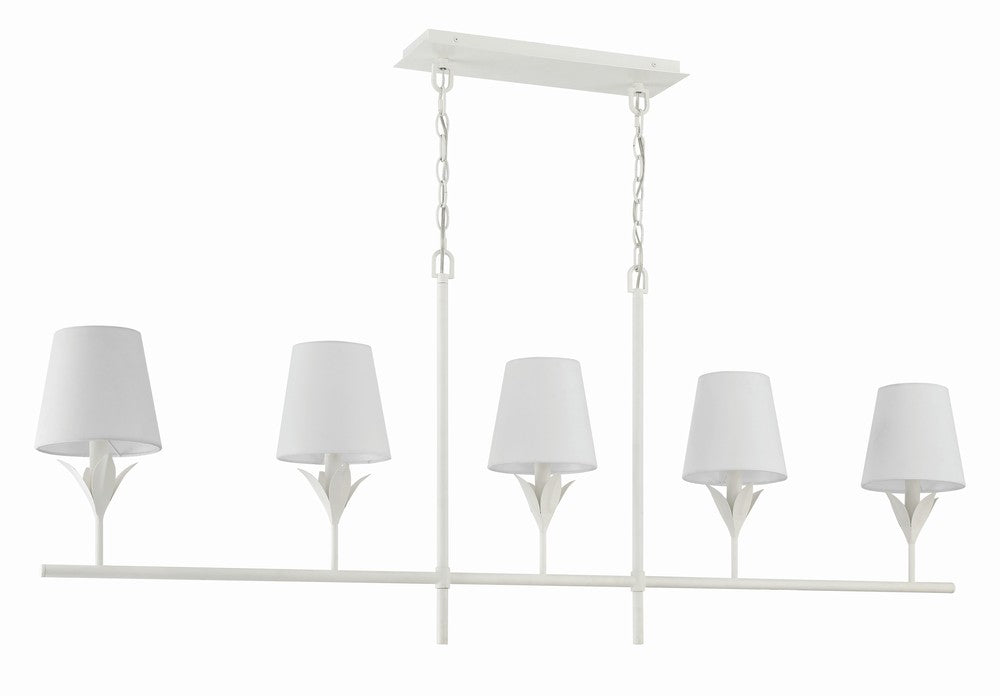 Crystorama BROCHE 537-MT Chandelier Contemporary - Matte White