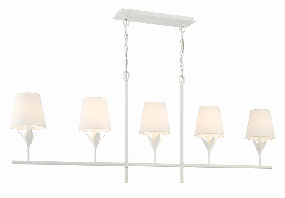 Crystorama BROCHE 537-MT Chandelier Contemporary - Matte White