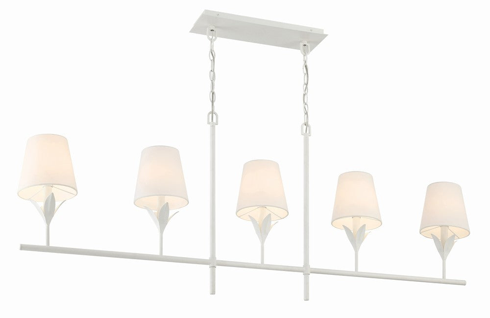 Crystorama BROCHE 537-MT Chandelier Contemporary - Matte White