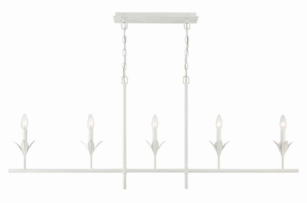 Crystorama BROCHE 537-MT Chandelier Contemporary - Matte White