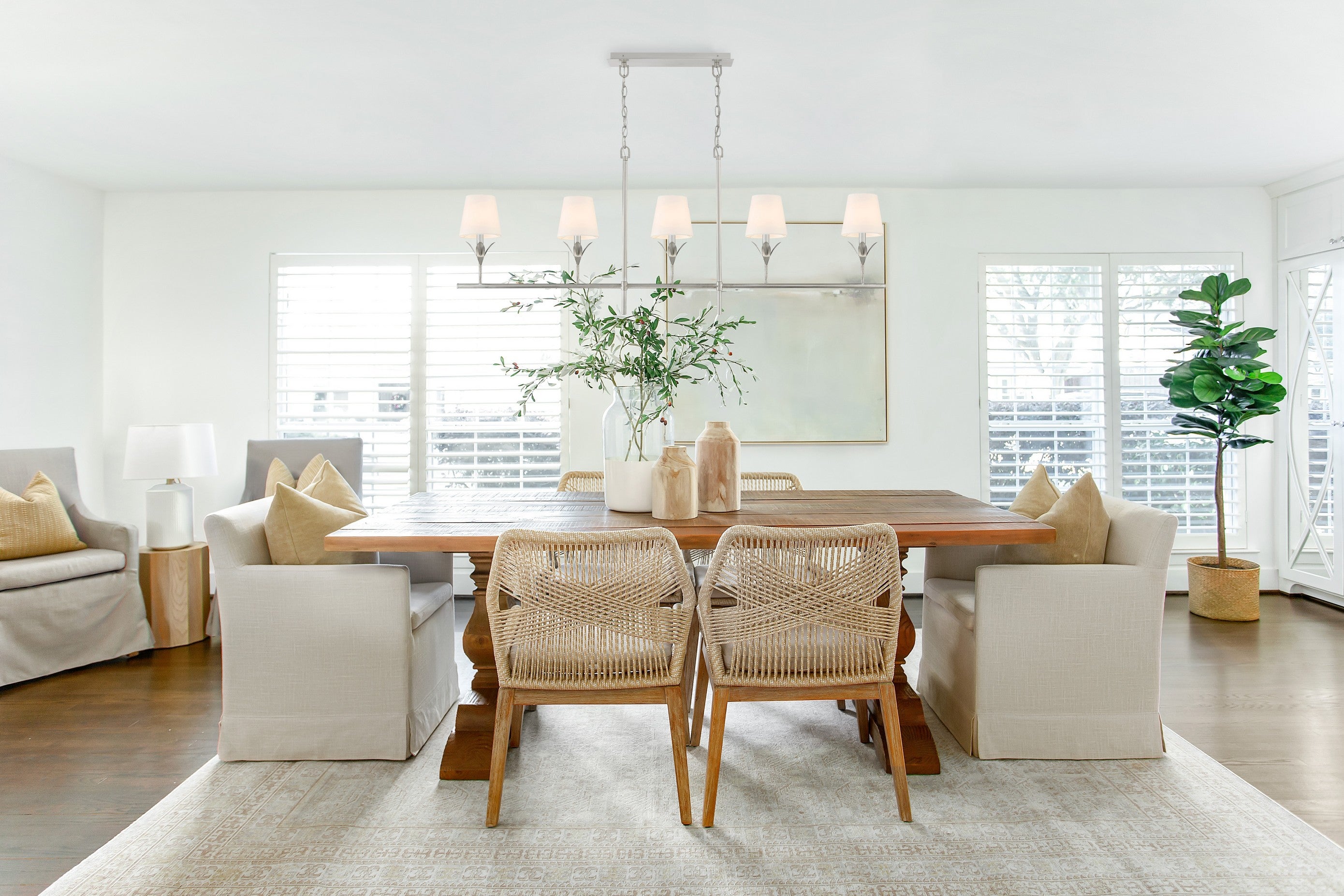 Crystorama Broche 537-SA – 53.5 Inch – 5 Light – Chandelier – Antique Silver – Dry Rated