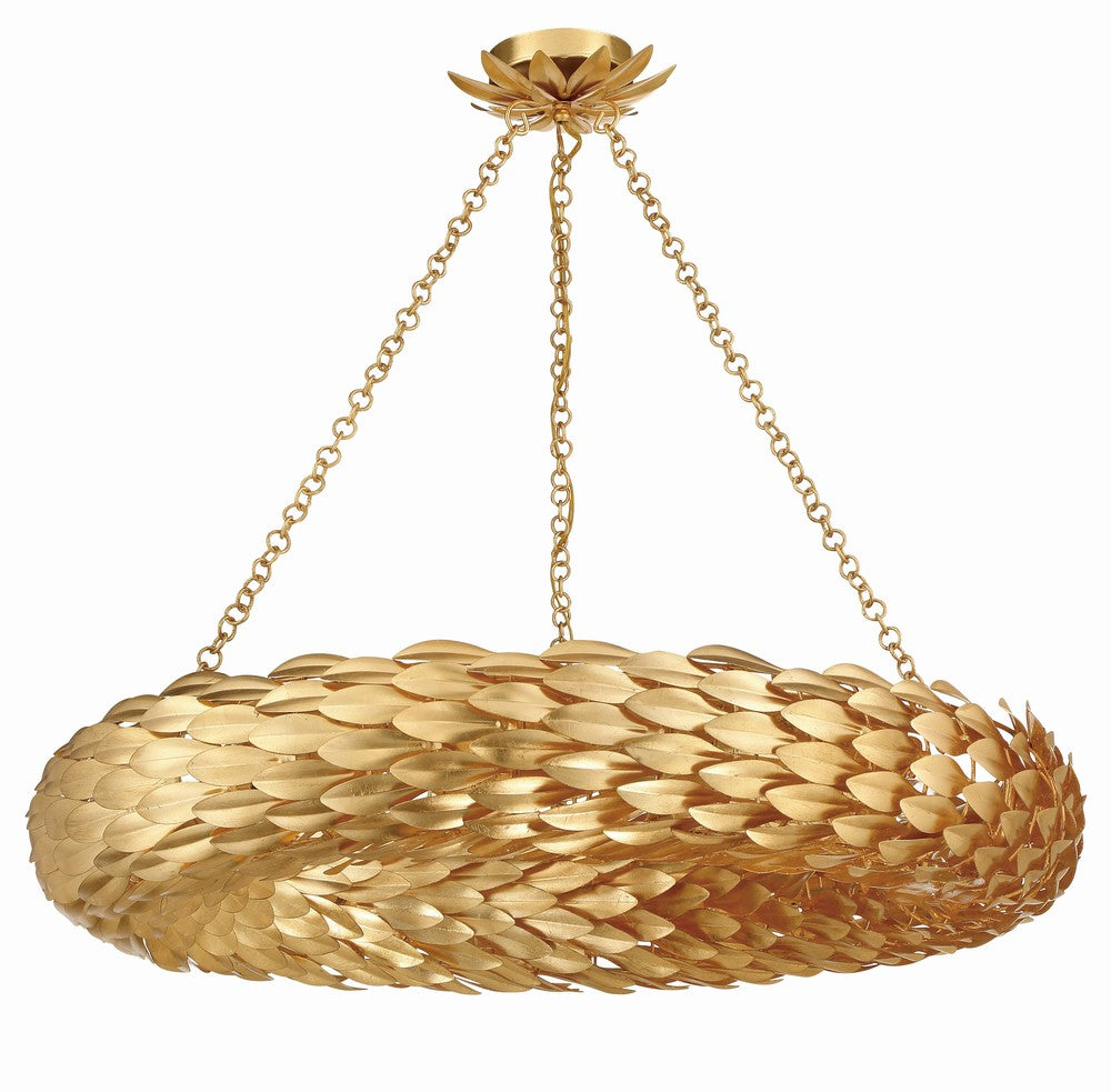 Crystorama BROCHE 538-GA_CEILING Flush Mount Contemporary - Antique Gold