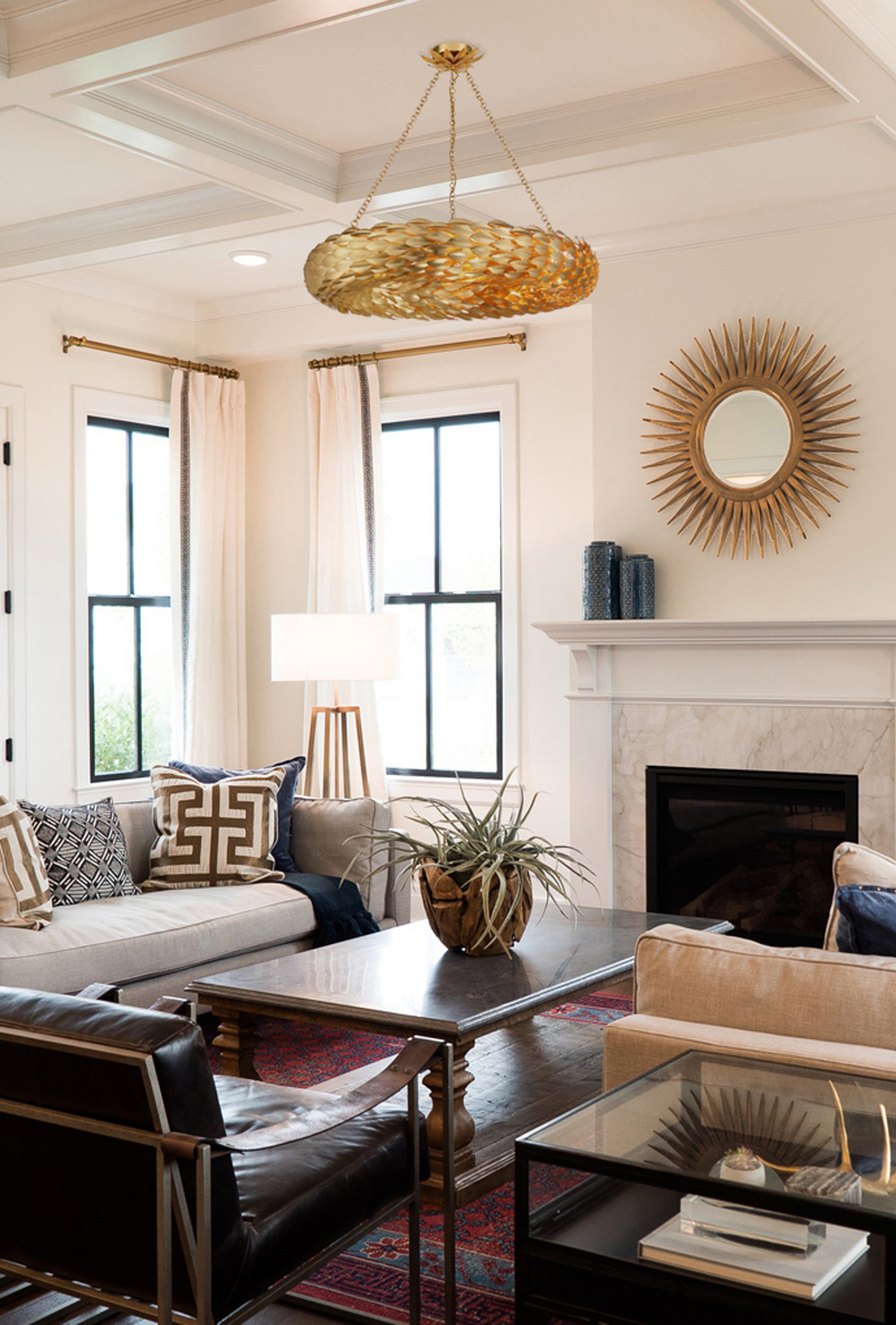 Crystorama Broche 538-GA – 33.5 Inch – 8 Light – Chandelier – Antique Gold – Damp Rated