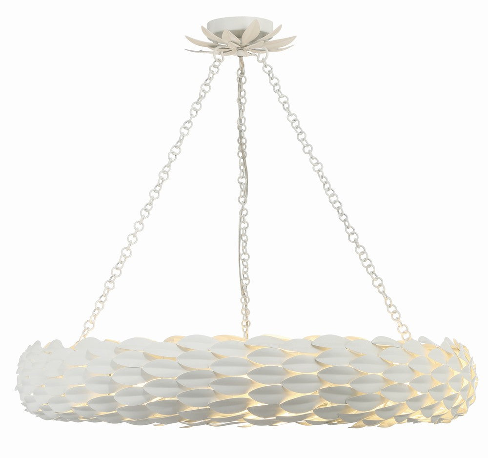 Crystorama BROCHE 538-MT Chandelier Contemporary - Matte White