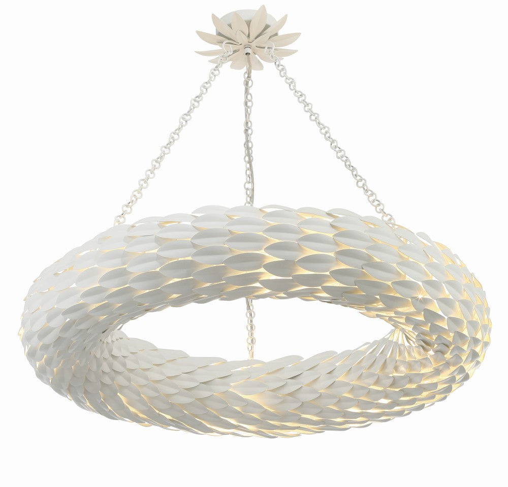 Crystorama BROCHE 538-MT Chandelier Contemporary - Matte White