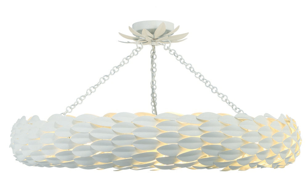 Crystorama BROCHE 538-MT_CEILING Chandelier Contemporary - Matte White