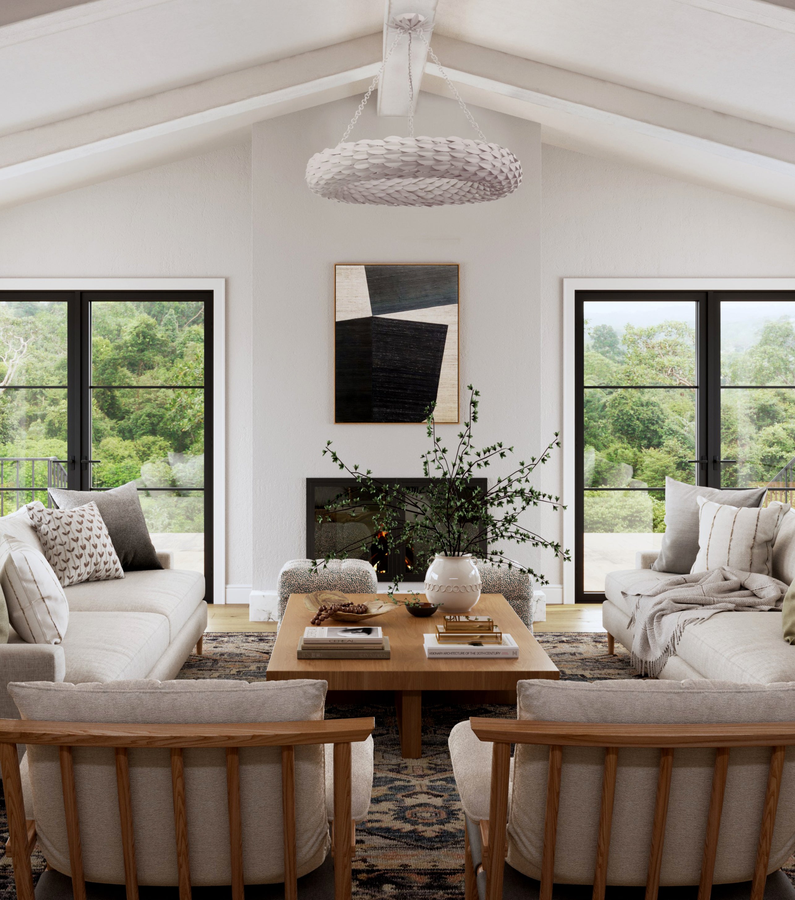 Crystorama Broche 538-MT – 33.5 Inch – 8 Light – Chandelier – Matte White – Damp Rated