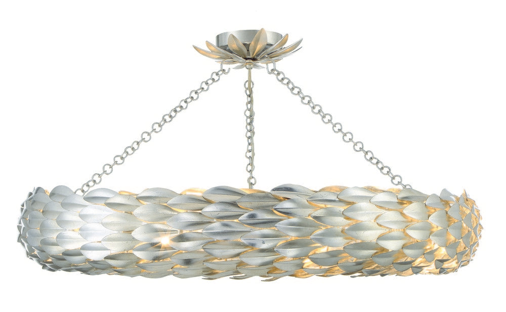 Crystorama BROCHE 538-SA_CEILING Chandelier Contemporary - Antique Silver