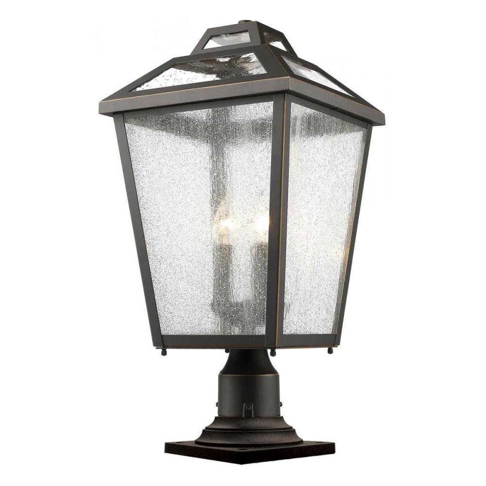 3 Light Outdoor Pier Mounted Fixture-Clear Seedy