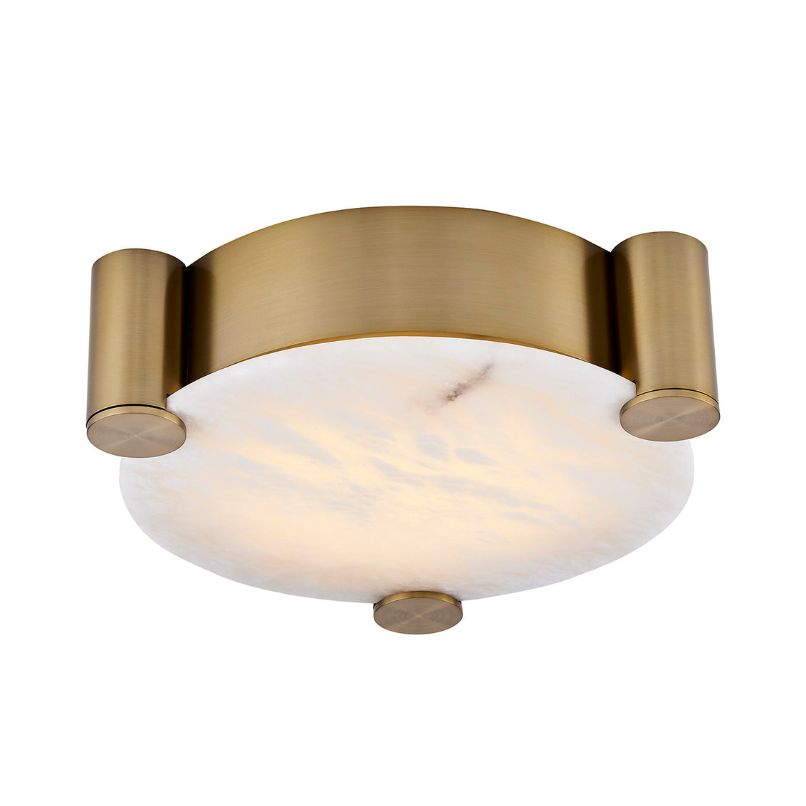 Lumba 17-in (12-watt) LED Winter Brass Flush Mount