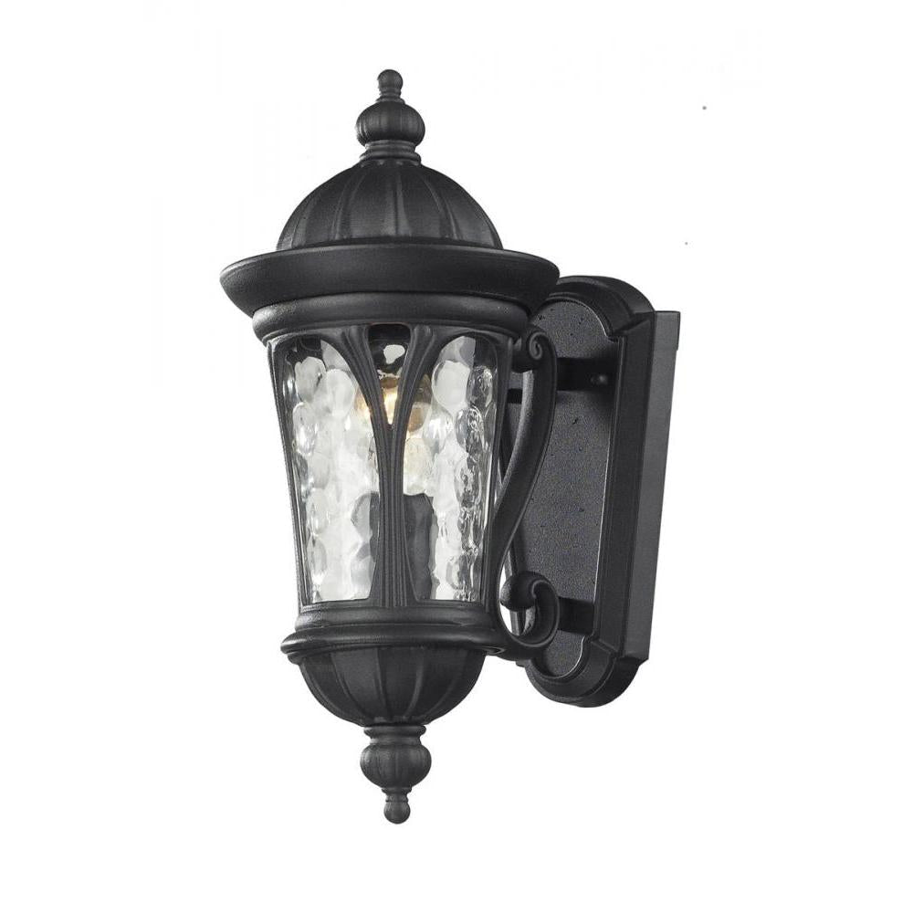 1 Light Outdoor Wall Light-Clear Waterglass