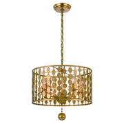 Crystorama Layla 545-GA – 18 Inch – 5 Light – Chandelier – Antique Gold – Damp Rated
