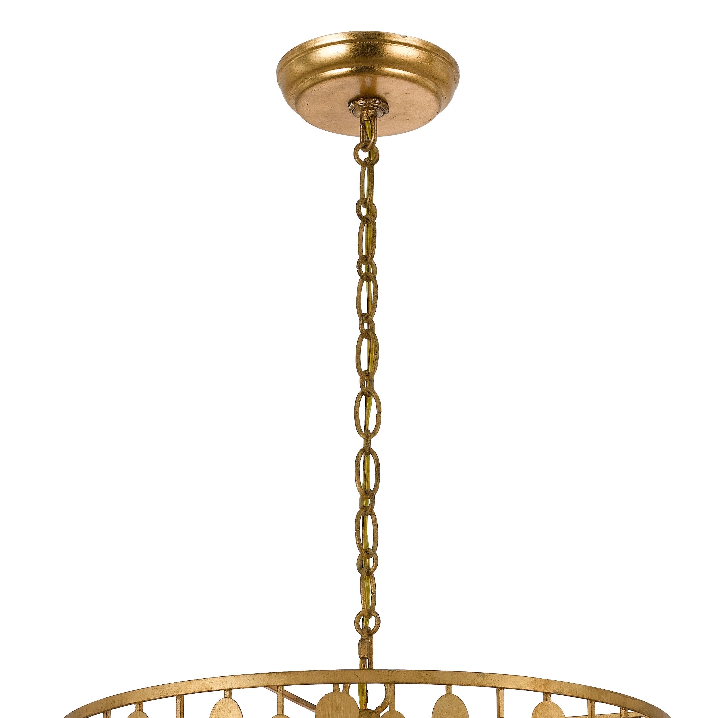 Crystorama Layla 545-GA – 18 Inch – 5 Light – Chandelier – Antique Gold – Damp Rated