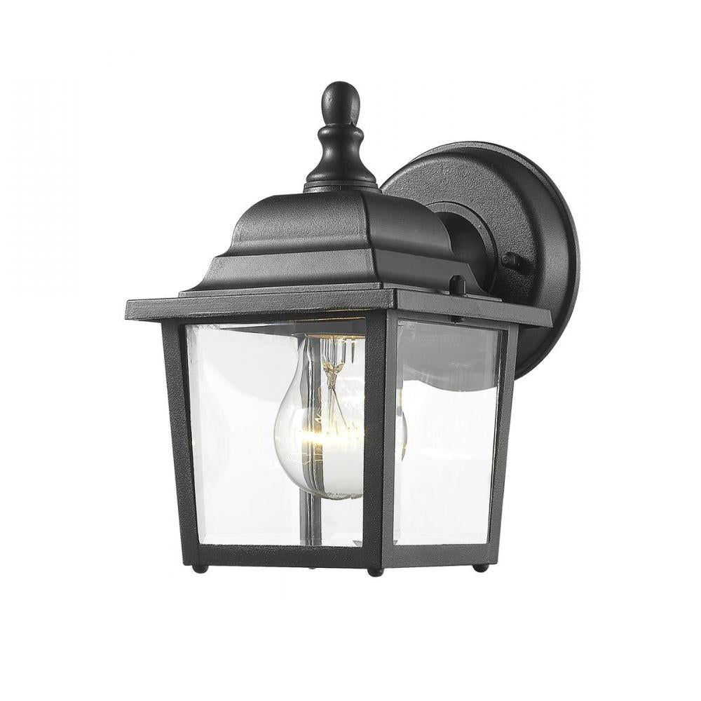 1 Light Outdoor Wall Light-Clear Beveled