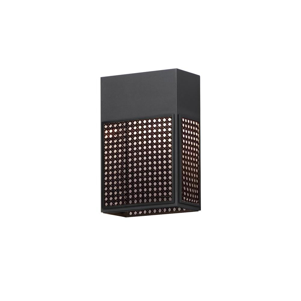 Lattice 8 Inch Outdoor Wall Lantern – Black