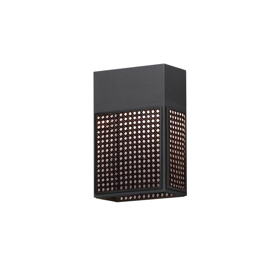 Lattice 8 Inch Outdoor Wall Lantern – Black