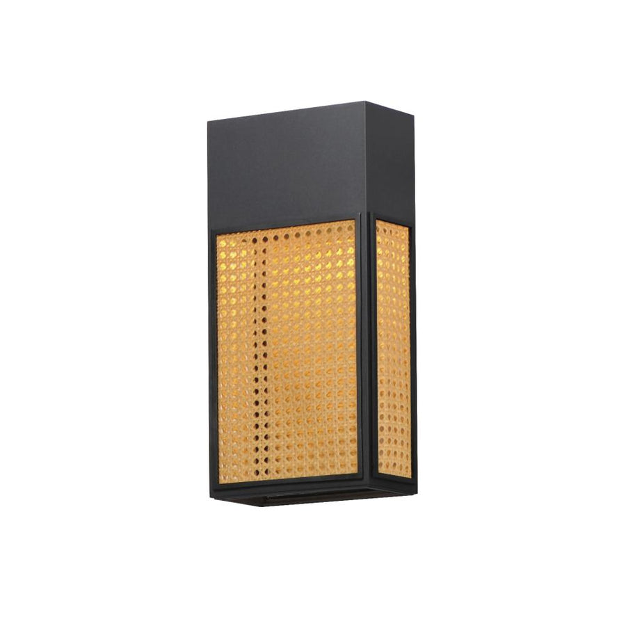 Lattice 8 Inch Outdoor Wall Lantern – Black