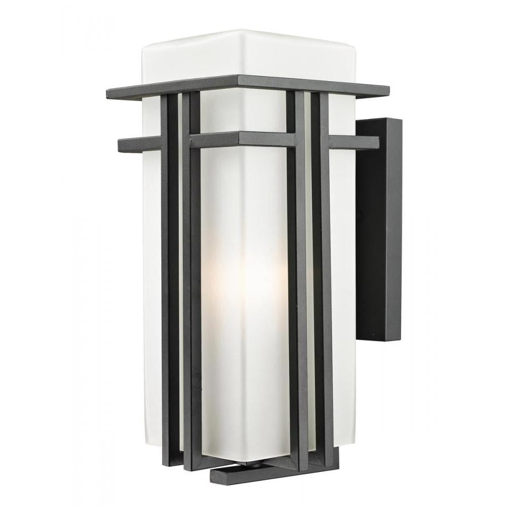 1 Light Outdoor Wall Light-Matte Opal