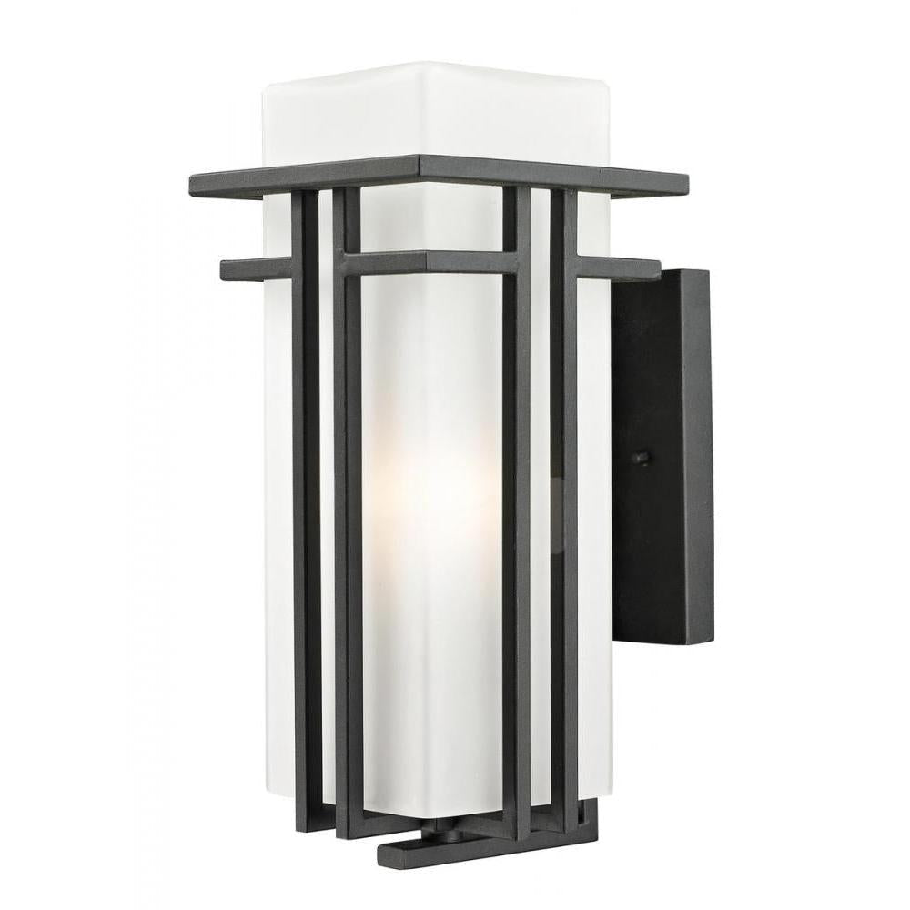 1 Light Outdoor Wall Light-Matte Opal