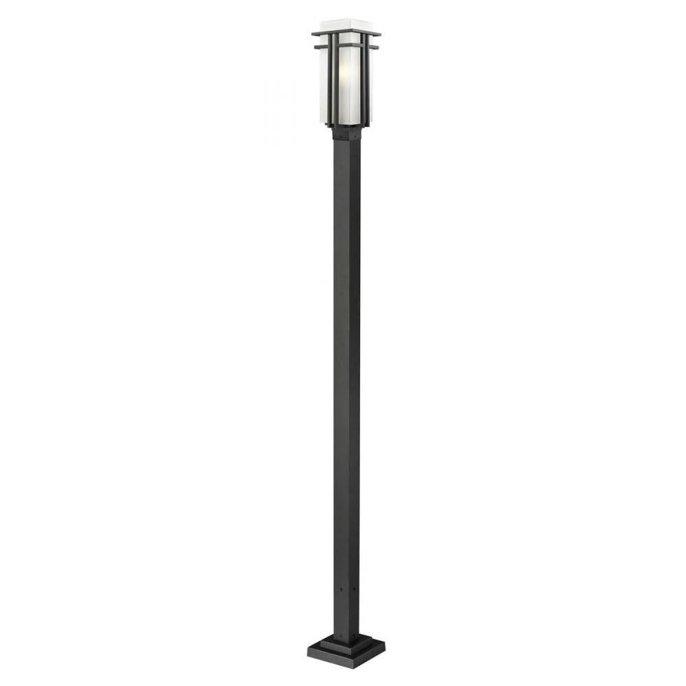 1 Light Outdoor Post Mounted Fixture-Matte Opal