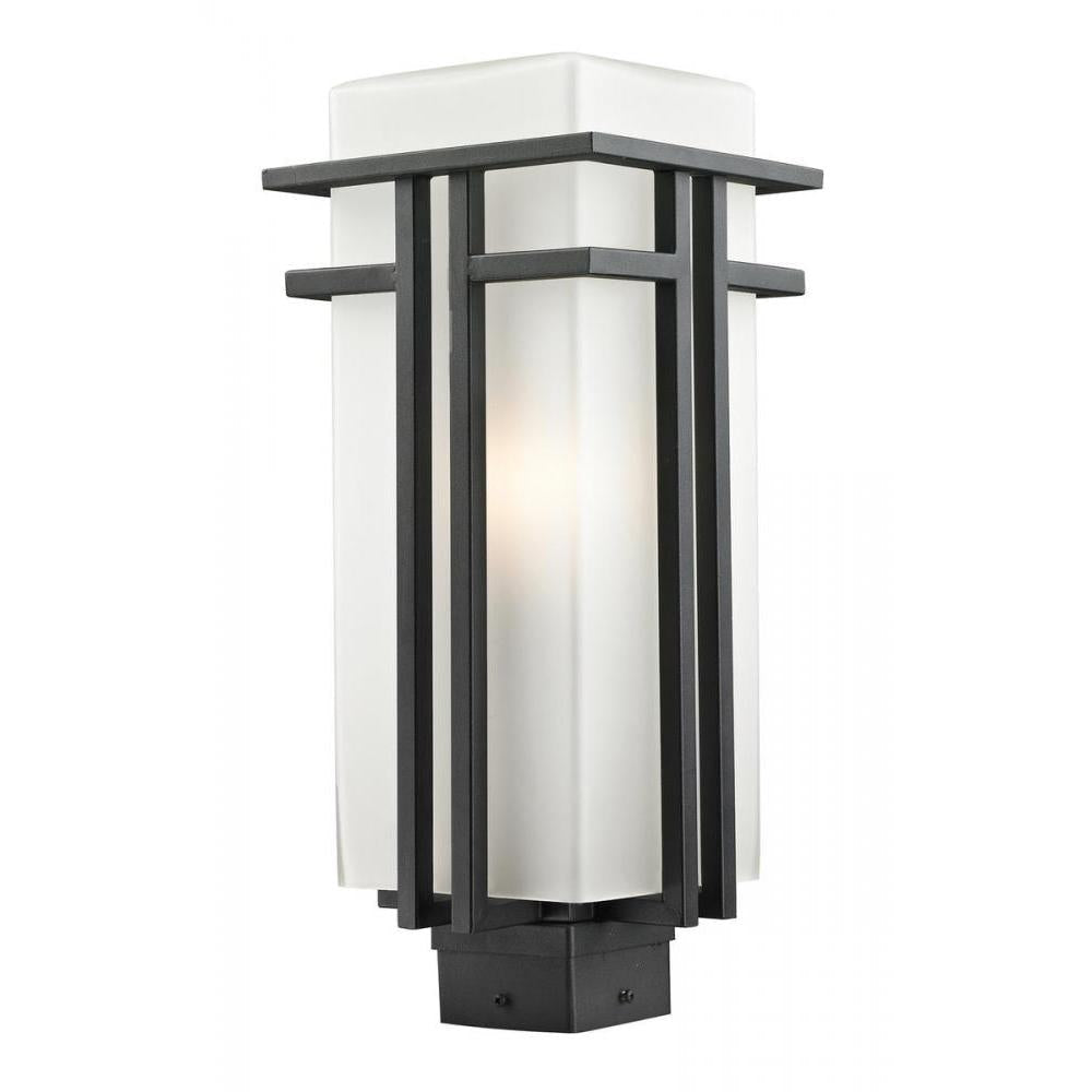 1 Light Outdoor Post Mount Fixture-Matte Opal