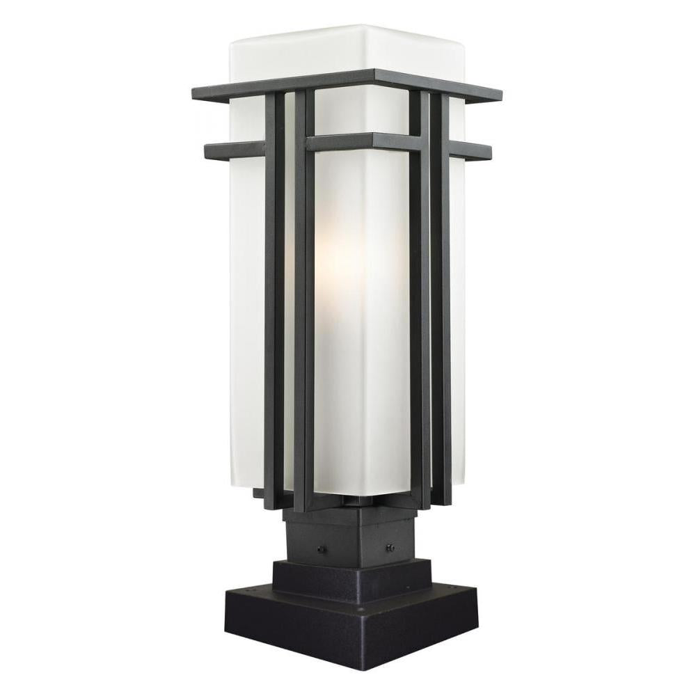 1 Light Outdoor Pier Mounted Fixture-Matte Opal