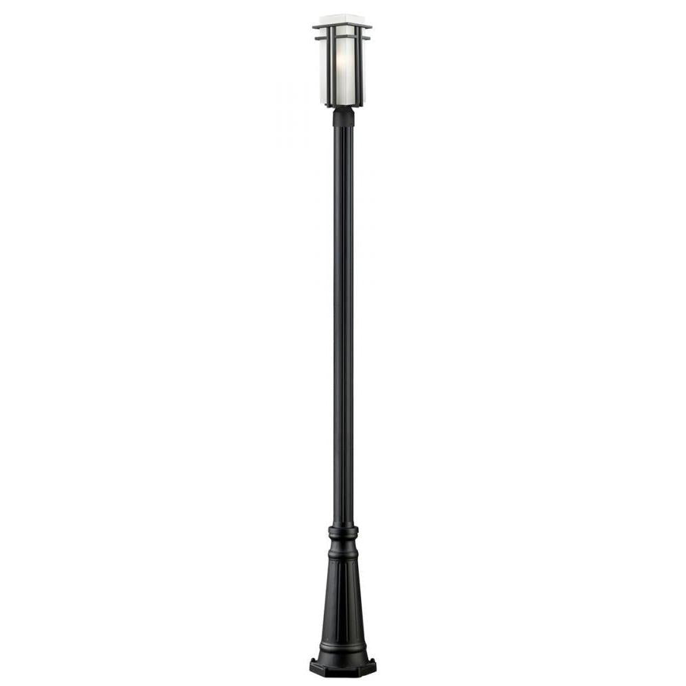1 Light Outdoor Post Mounted Fixture-Matte Opal
