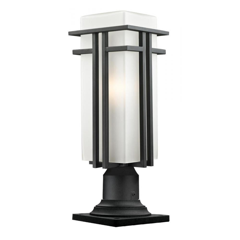 1 Light Outdoor Pier Mounted Fixture-Matte Opal