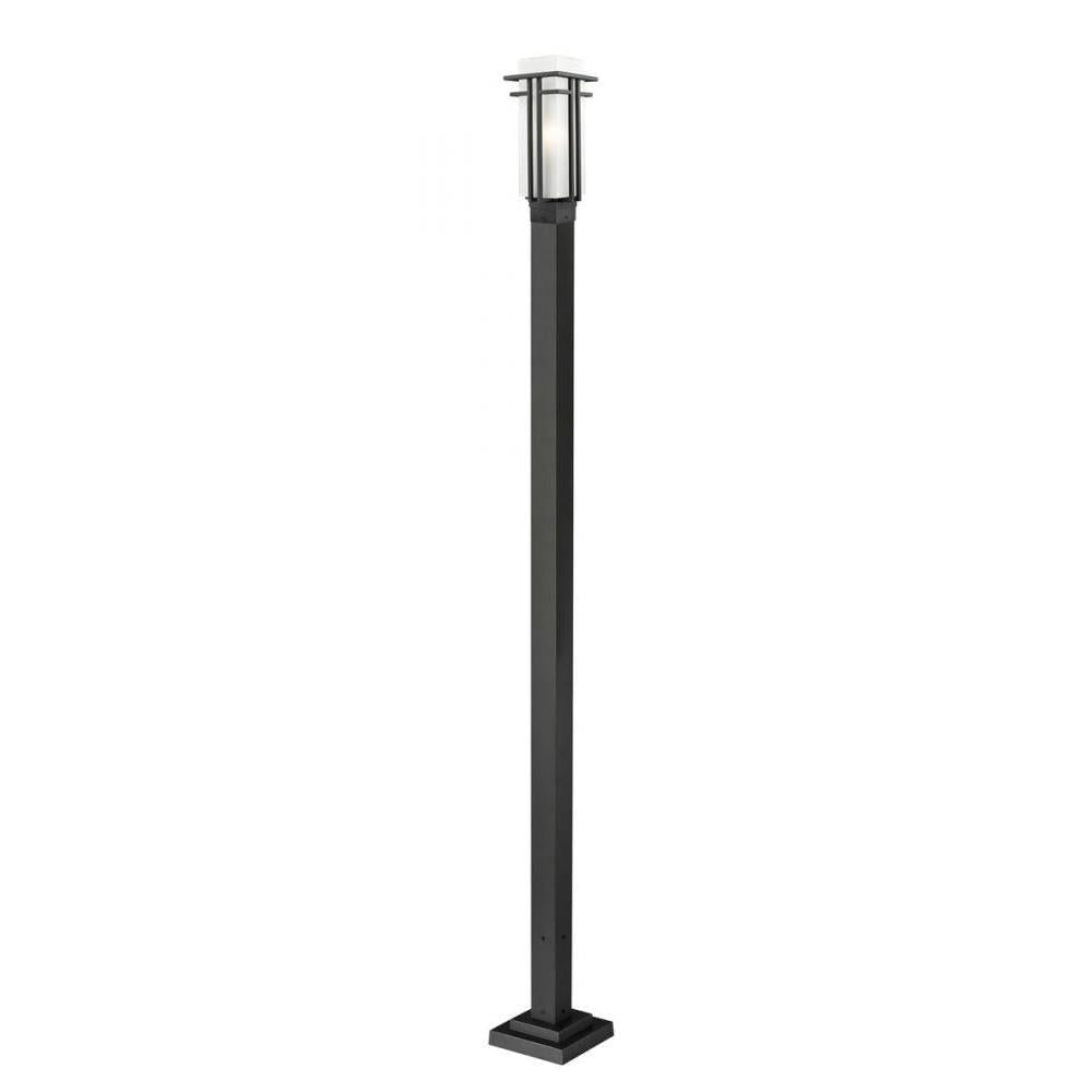 1 Light Outdoor Post Mounted Fixture-Matte Opal