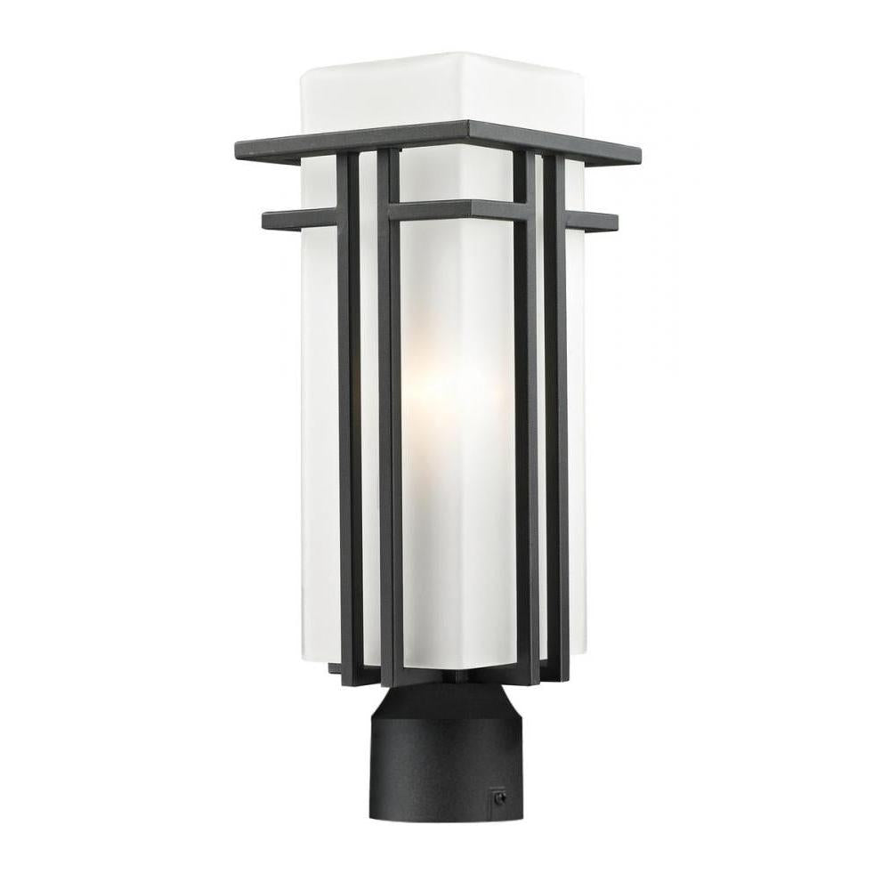 1 Light Outdoor Post Mount Fixture-Matte Opal