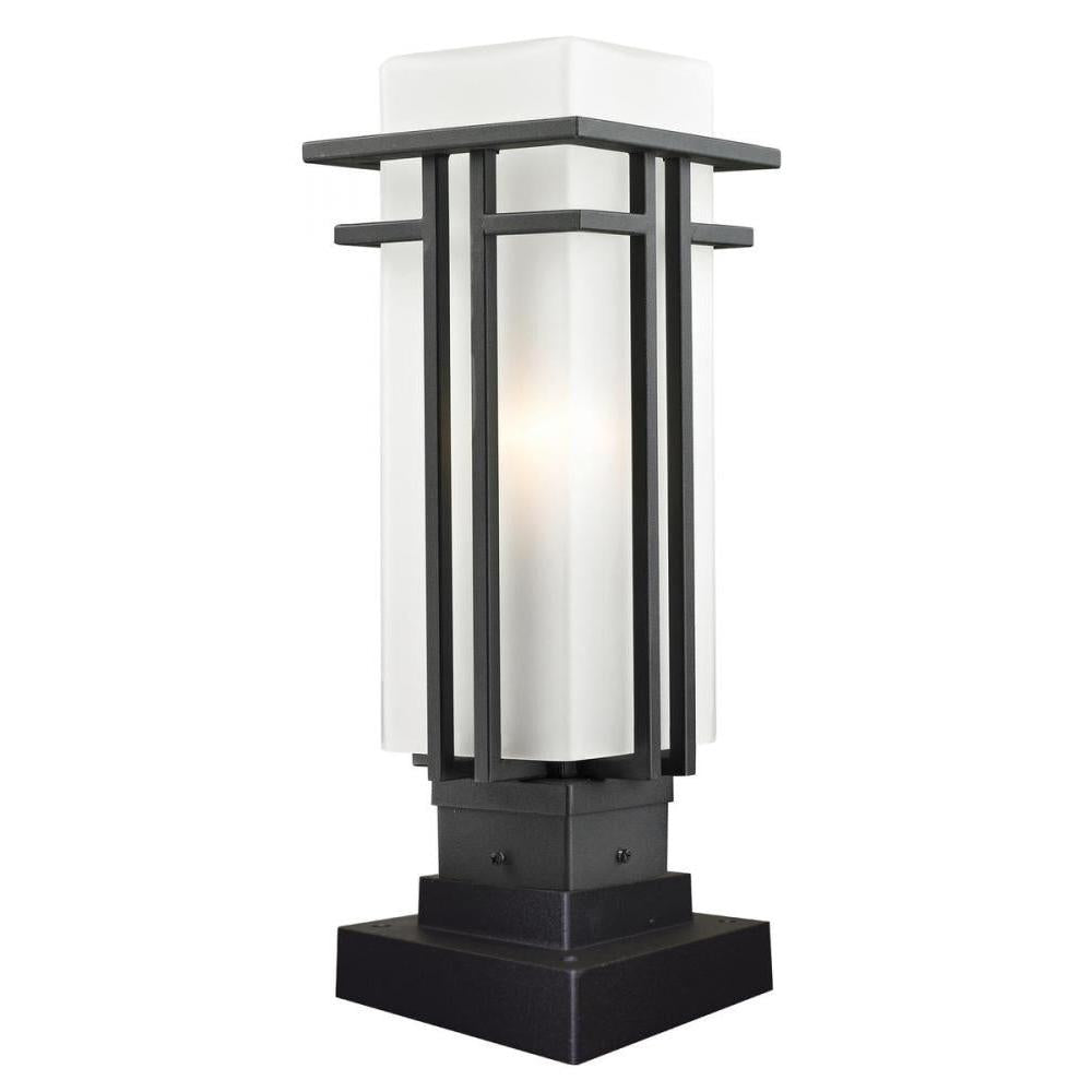 1 Light Outdoor Pier Mounted Fixture-Matte Opal