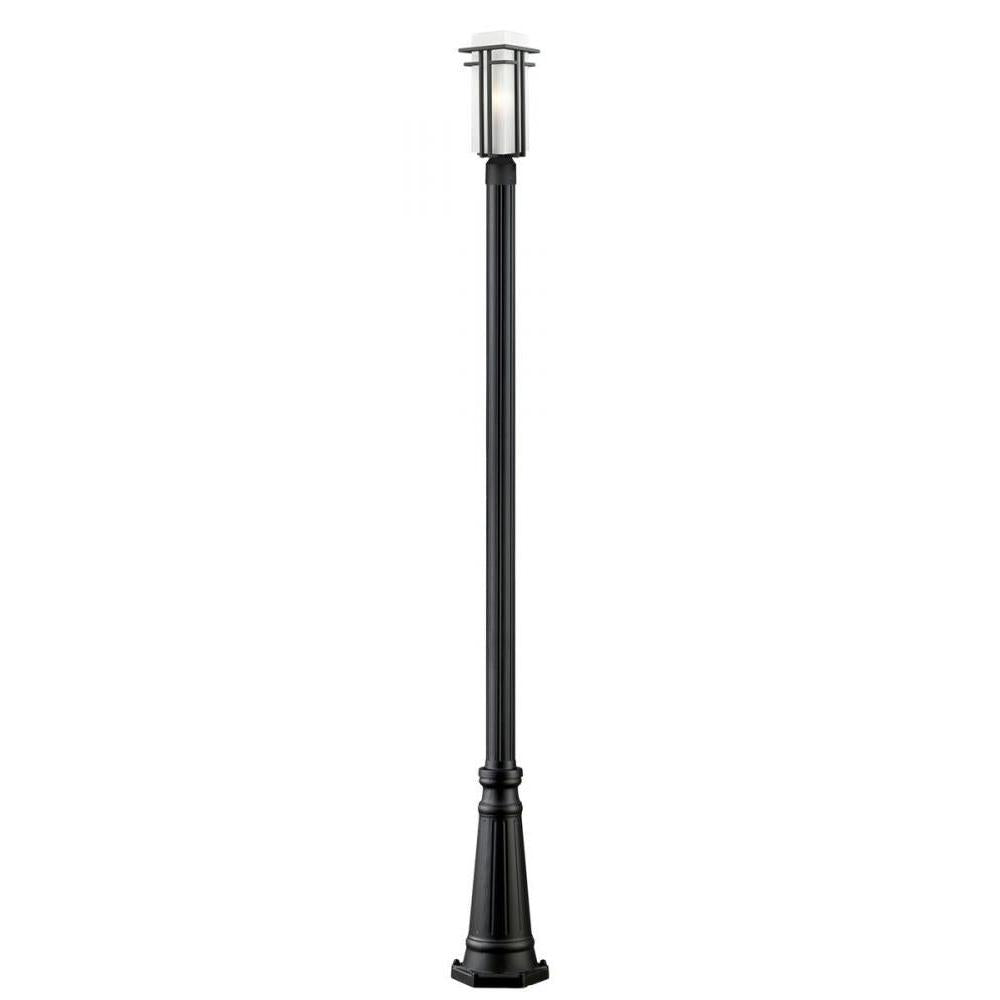 1 Light Outdoor Post Mounted Fixture-Matte Opal