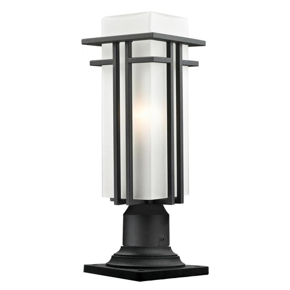 1 Light Outdoor Pier Mounted Fixture-Matte Opal